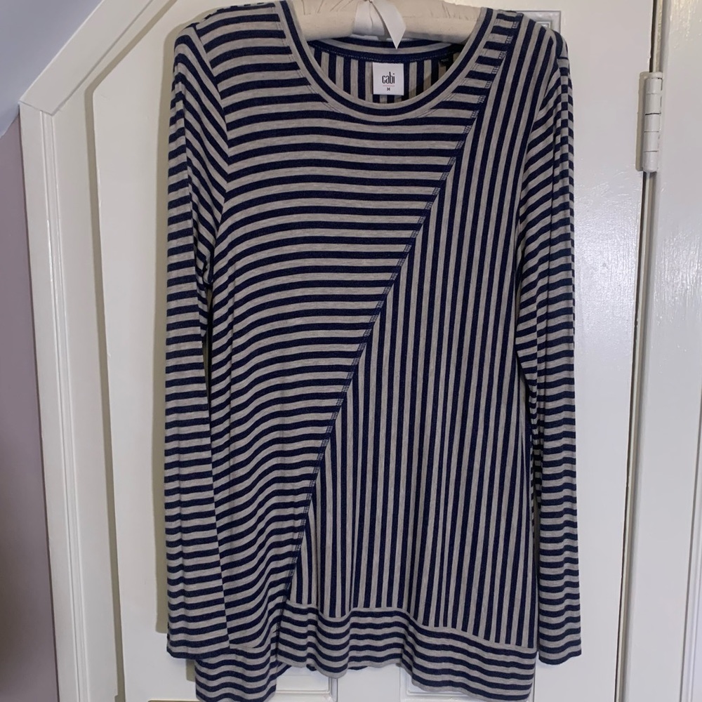 EUC CAbi Ernest Stripped Tunic - SZ M - Picture 2 of 10